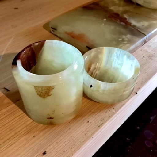 大理石の灰皿セット