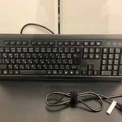 廃盤 USB2口付き ELECOM TK-FCM010BK キーボード