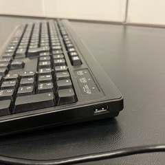 廃盤 USB2口付き ELECOM TK-FCM010BK キーボードの画像