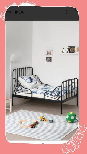 IKEA MINNEN ミンネン 子供用ベッド スノコマットレス付き
