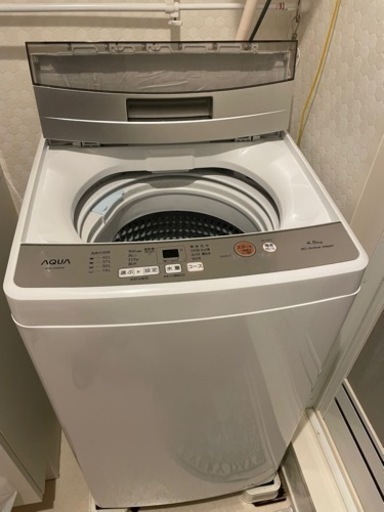 【使用1年半、21年式】AQUA洗濯機(4.5kg)