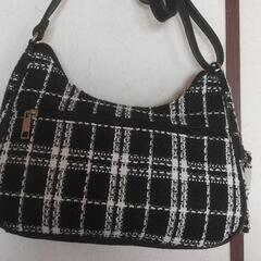 (新品)ムムさん  ツイードショルダーバッグ[中黒]の画像