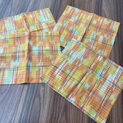 ランチョマット　敷物　カバー　ハンドメイド　和柄　オレンジ