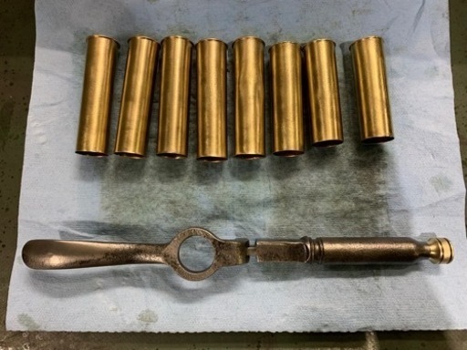 村田銃等　12番真鍮薬莢　雷管詰め替器　使用済み　ハンター　猟　マタギ　最終値下げ 村田銃等12番真鍮薬莢雷管詰め替器使用済みハンター猟マタギ最終値下げ