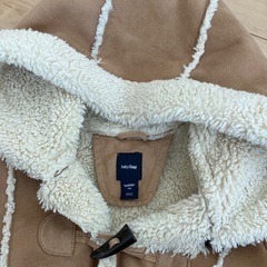 baby Gapのベロアボアコートの画像