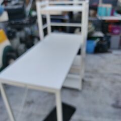 ニトリ　システムデスク　棚付き　ホワイト　ザッキー110
