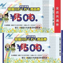 寝屋川市のワクワク商品券　抽選当たらず。。。