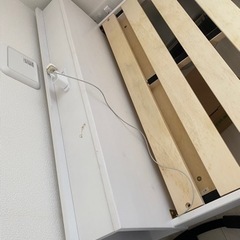  すのこベッド ベッド シングル セミダブル ダブル パイン材 宮付き コンセント付 頑丈 高さ調節 シンプル ベッドフレーム 天然木フレーム 高さ3段階 脚 高さ調節 の画像