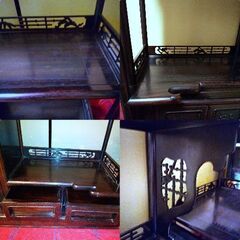 黒檀の茶箪笥 黒檀 茶箪笥 幅104.5 高さ107 奥行き36cm