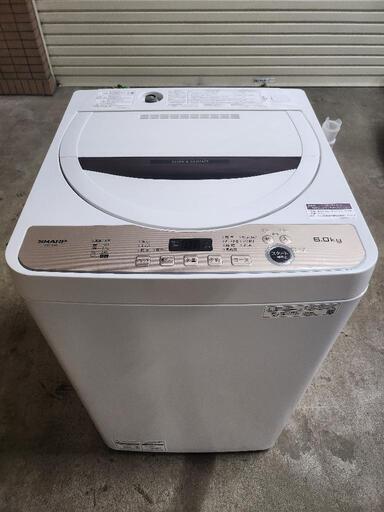 【売却済】2022年製 SHARP\n全自動洗濯機 \nES-GE6F 6kg