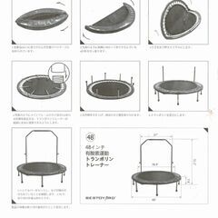 【値下げしました】４８インチ　有酸素運動　トランポリントレーナー（中古）の画像