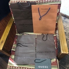 紙袋　ルイヴィトン　グッチ　6個セット