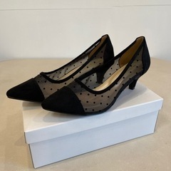 Rowena レディース ドットシースルーパンプス 24.0cm
