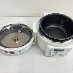 【REGASTOCK江東店】電気圧力鍋 2.2L 2WAYタイプ グリル鍋 6種類自動メニュー 65メニュー掲載レシピブック付き ホワイト PC-MA2-Wの画像
