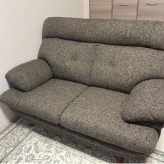 美品 2人掛けハイバックソファ ポケットコイル