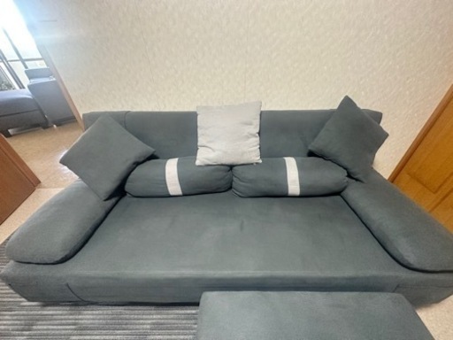 オットマン付き ソファ(ベッドにもなります)