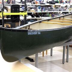 札幌市/清田区 カナディアンカヌー オールドタウン DISCOVERY 158 グリーン 最大積載量455kg/(約)全長478cm  ※要メンテナンス※ 現状品