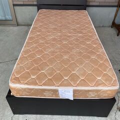 【地域限 送料無料 】激安　美品　関家具 シングルベット　マットレス付き　フレームはすのこタイプ