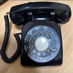 アンティーク　黒電話　英語　文字盤　レトロ　完動品