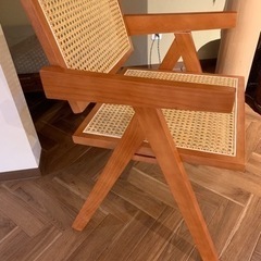 ピエールジャンヌレ　PierreJeanneret 　ラタンチェア リプロダクトの画像