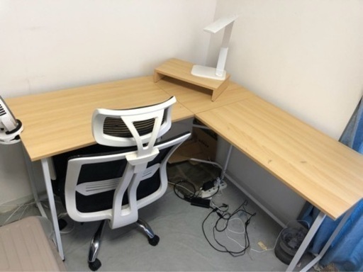 家具 オフィス用家具 机 福居家具 自社産 在庫あり 法人様向け ホワイト 二人用 法人様向け 