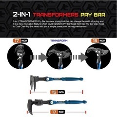✨新品未使用✨バール 短型 432mm 角度調整可能 鍛冶屋 の画像