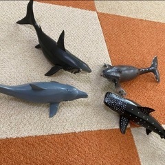 イルカ、サメ　フィギュア　※ケース付