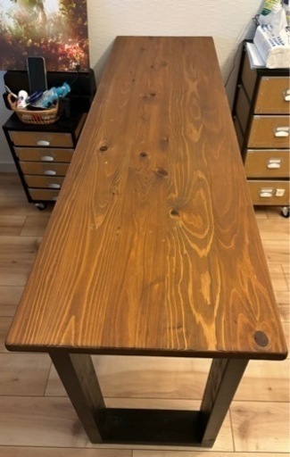 カウンター / ダイニングテーブル　無垢　幅140cm