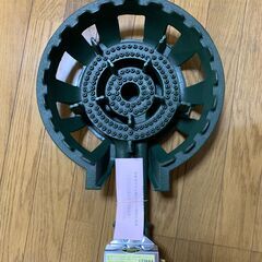 鋳物2連コンロ　LPガス用　新品