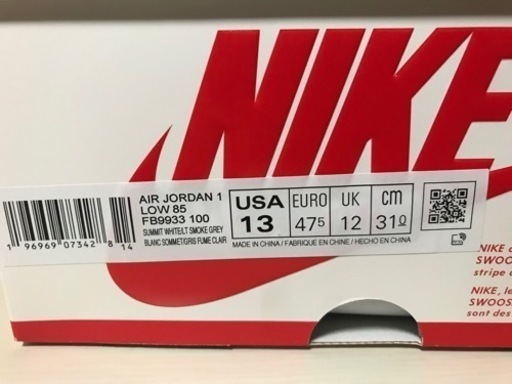 AIR JORDAN 1 Low 85 Neutral Grey ナイキ エアジョーダン1 ローニュートラルグレーUS13(31cm)