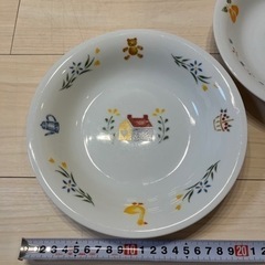 ステンシル風　スープ皿　２枚の画像