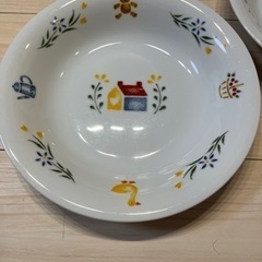 ステンシル風　スープ皿　２枚の画像