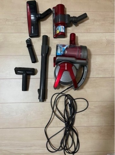 アイリスオーヤマ サイクロン 掃除機 3WAY レッド