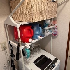 洗濯機上　収納ラック