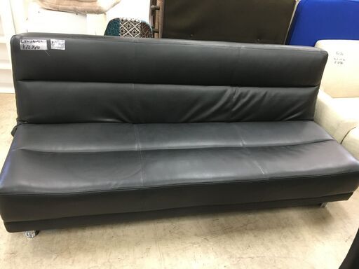ソファーベッド ソファー ソファ ローソファー ベッド ロータイプ シンプル フェイクレザー  2人掛け 二人掛け 3人掛け 三人掛け ソファ 3P 2P ブラック ヴィンテージ風 おしゃれ 堺市 石津【ジャングルジャングルサカイ石津店】