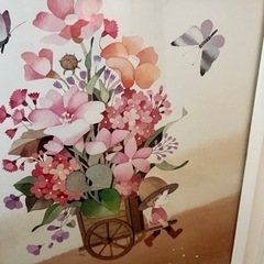 b)未使用保管品 永田萌 メルヘンの詩 約36×40cmの画像