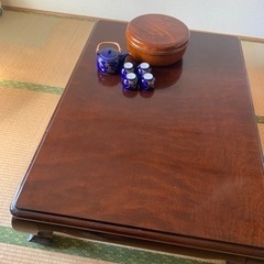 長座卓 黒檀 楽天市場】【受注生産品】座敷机 黒檀 漆仕上げ 4.5尺 山水彫り