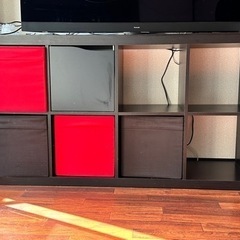 【ヤマ】IKEA カラックス　2個セット　2×2多少汚れあり イケア IKEA カラックス オープンシェルフ 2列2段 ボックス2個