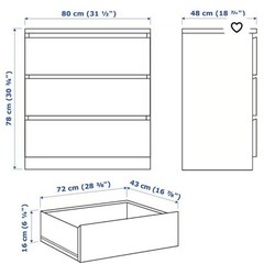 《★最終値下げ》IKEA マルムシリーズ チェストの画像