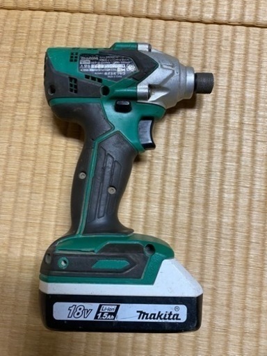 【更に値下げ！】マキタ/18vインパクトドライバー、1.5Ahバッテリー付き【ライト不良・充電器無し】