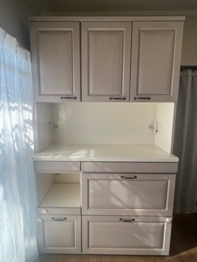 食器棚　ホワイト　白　シギヤマ家具　キッチンボード