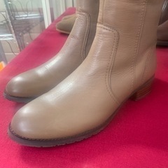 革　ブーツ　24.5cm 新品　試着して決めてくださいの画像