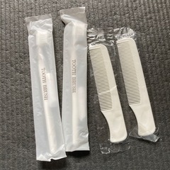 歯ブラシとヘアブラシ
