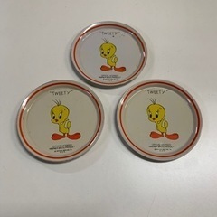 トゥイーティー　スチール　コースター　3枚