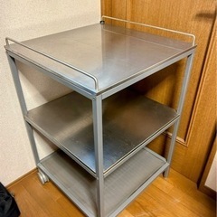 【2,500円】ステンレス作業台　キャスター付き