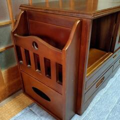 ✩無料*˚ポットワゴン(リビングワゴン) 天然木使用 キッチン、リビング 収納棚の画像