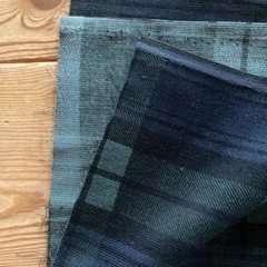 ⭕️ブロックチェックの布地★108×52cm★２枚セットの画像