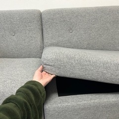 3人掛け カウチソファ クッション付き【値段交渉OK】