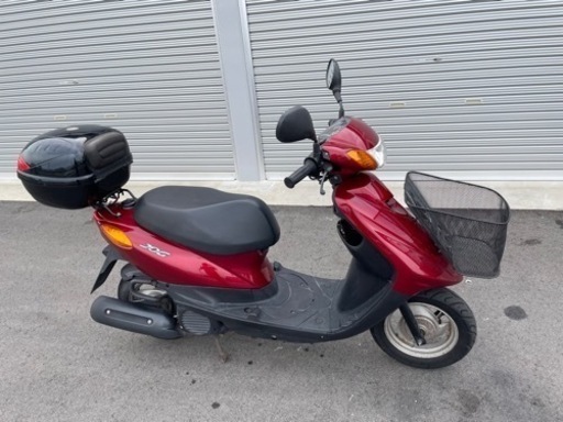 最終値下げ⭐︎YAMAHA ヤマハ JOG　原付　SA36J  レッド　走行距離少なめ　実働　バッテリー新品　自賠責R6年6月まで　前後カゴ・収納BOX付き　50cc