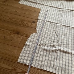 ⭕️リネン混★チェックの布地★220×115★手芸用品の画像